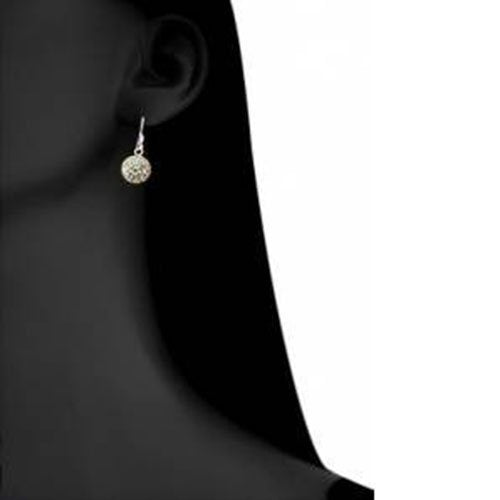 10MM Disco Ball Sterling Silver Dangly Drop Hook Earrings ##aurora-ab-rainbow