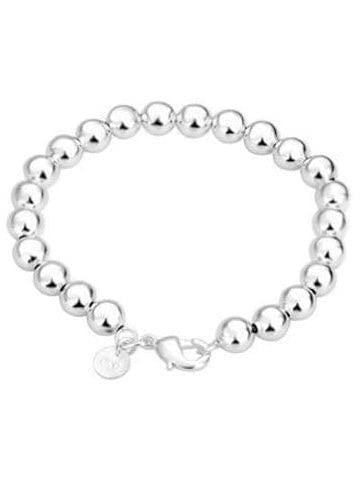 8MM BALL/BEAD Bracelet/Necklace for Women Teenager Girls - 925 Sterling Silver Plated (Hol ##8mm-ball-bracelet