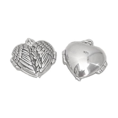 I Have Fallen In Love Many Times. Always With You Message Engraved Sterling Silver Wing Heart Locket Pendant