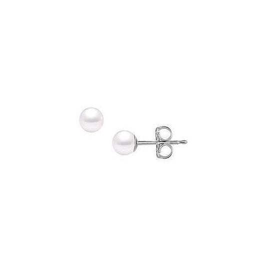 4MM Pearl Sterling Silver Stud Earrings/Ear Studs - Small & Discreet