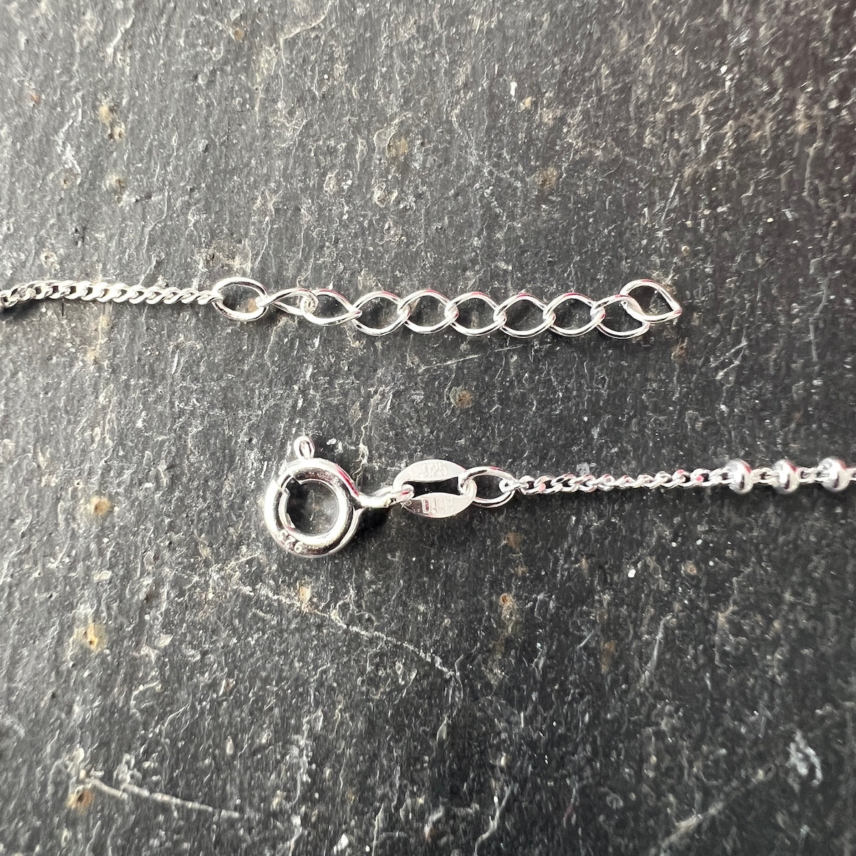 Handmade Bead & Ball Sterling Silver Anklet