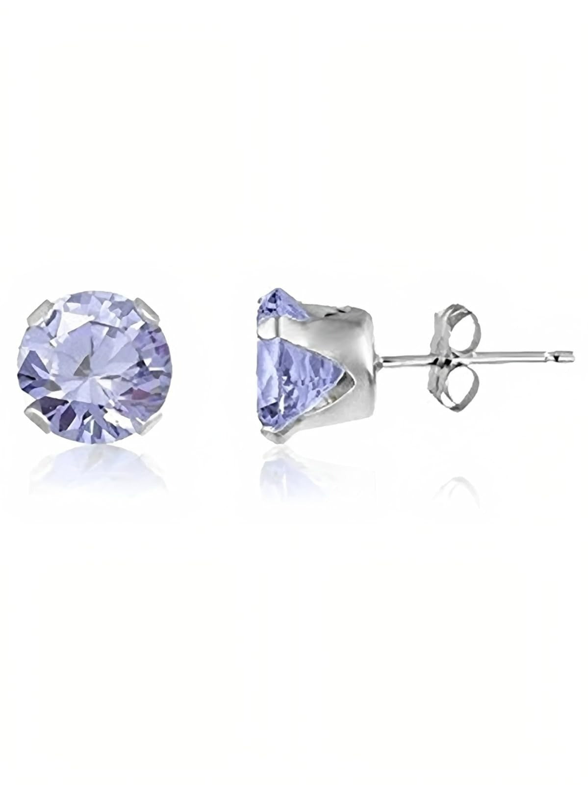 Solitaire outlet Round 925 Sterling Silver Stud