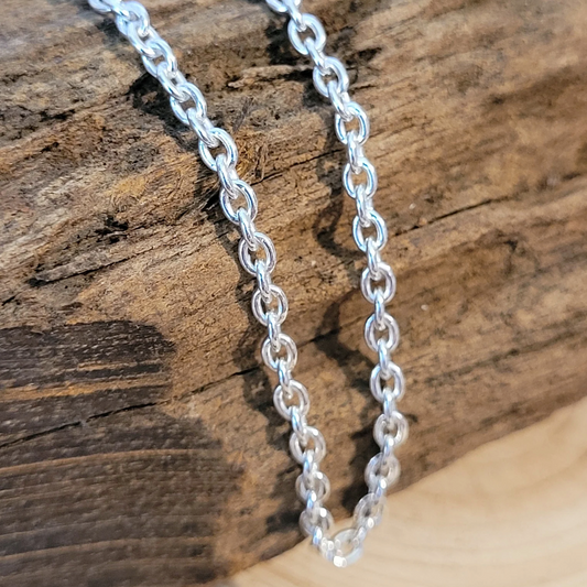 Extra Large Belcher Cable Chain Sterling Silver Anklet