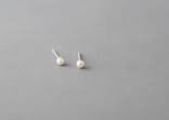 2MM Pearl Sterling Silver Stud Earrings/TINY Ear Studs - Small & Discreet