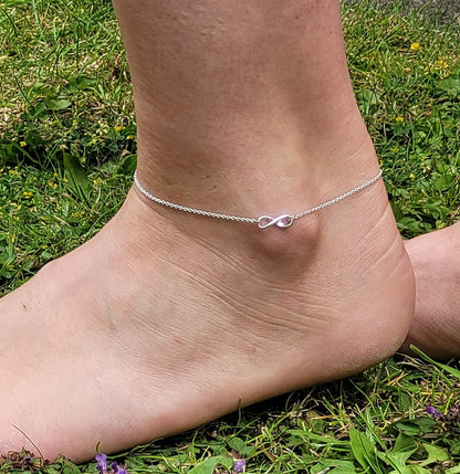 Sterling Silver Infinity Anklet