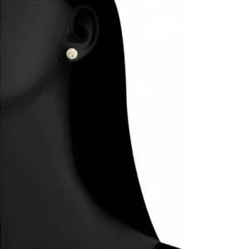 8MM WOMENS Sparkly Disco Ball Sterling Silver Stud Earrings 