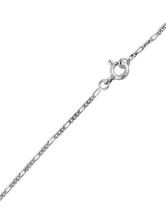 Figaro Chain Link Sterling Silver Anklet / Ankle Bracelet / Ankle Chain - 925 Sterling Sil ##figaro-plain