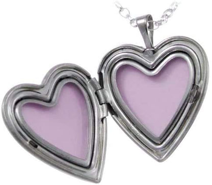 20mm Engraved Interlocking Hearts Pattern Sterling Silver Heart Locket Necklace for Women/Teenager/Girls On 16, 18, 20 Inch Chain - 925 Sterling Silver - Engravable - Size: 20mm W X 24mm H