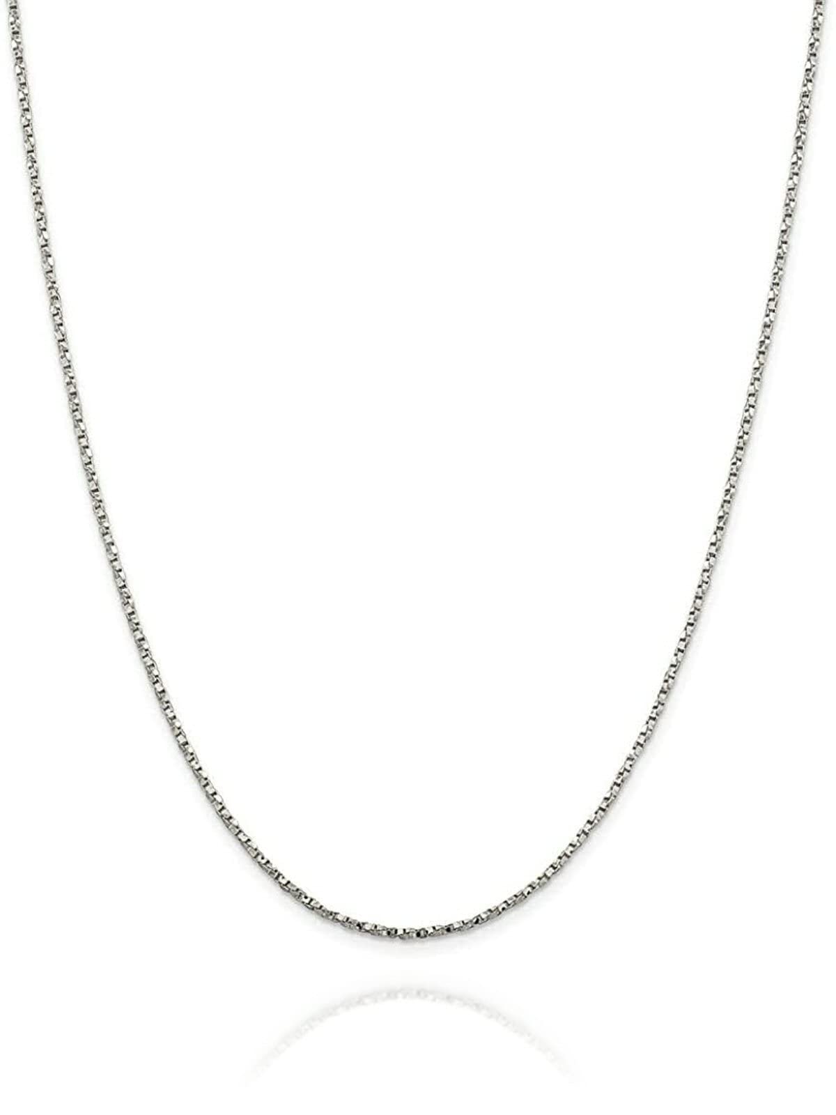 925 Sterling Silver 0.8/1.3/1.7mm Width TWISTED Venetian Square Link BOX CHAIN Necklace fo 