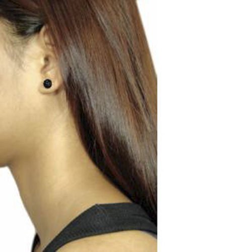 8MM Half Disco Ball Sterling Silver Stud Earrings 