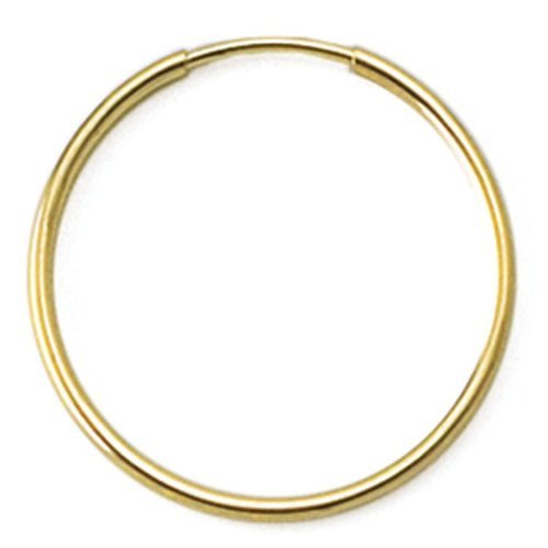 15MM Gold Hoop Earrings - 9ct Yellow Gold Sleeper Hoop Earrings Small Hoops