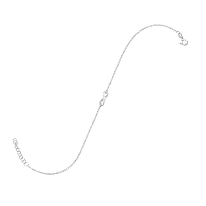 Infinity Symbol/Design Anklet/Ankle Bracelet/Ankle Chain - 925 Sterling Silver - Adjustable 9" to 10" Inch / 11" to 12" Inch (Extra Large) - Anklets for Women