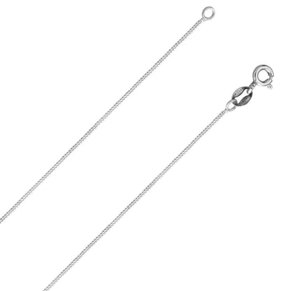 925 Sterling Silver 0.8 MM/1.2 MM Width Curb Chain Necklace for Women Men Unisex - 16" 18" 