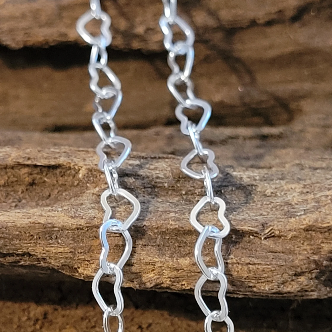 Heart Sterling Silver Anklet