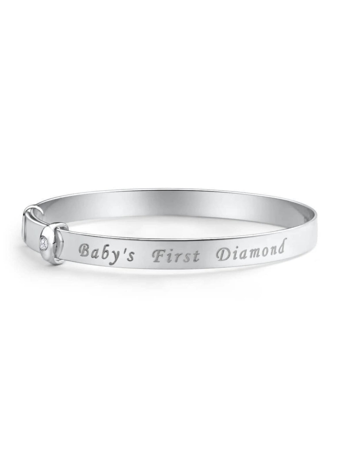 Diamond Set Expanding/Expandable/Adjustable Bangle Bracelet for Baby/Child/Children/Women 