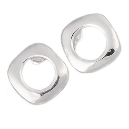 CUSHION Style Stud Earrings/Ear Studs for Women/Teenage/Girls - 925 Sterling Silver Plated