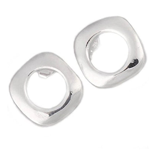 CUSHION Style Stud Earrings/Ear Studs for Women/Teenage/Girls - 925 Sterling Silver Plated