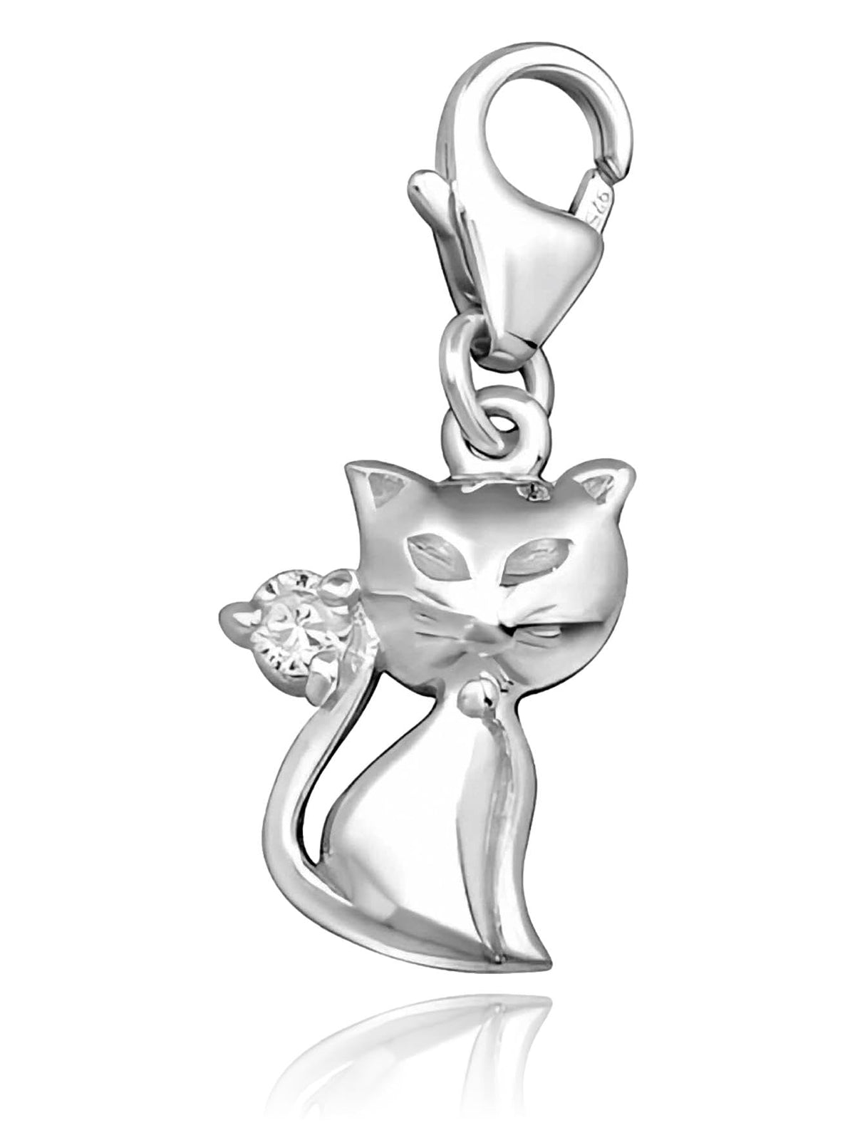 Animal Clip On Charms Collection - Sterling Silver Clip On Charm Pendant with Lobster Clas 
