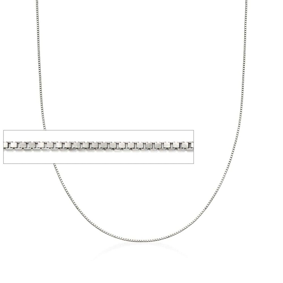 925 Sterling Silver 0.80mm /1mm Width Box Link/Square Link Chain Necklace for Women Men Gi 