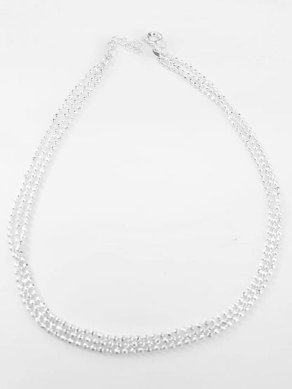 Ball/Beaded Chain Link Sterling Silver Anklet/Ankle Bracelet/Ankle Chain - 925 Sterling Si 