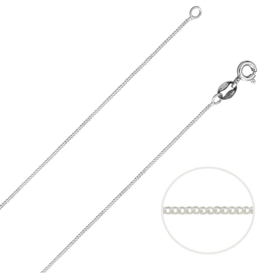 925 Sterling Silver 0.8 MM/1.2 MM Width Curb Chain Necklace for Women Men Unisex - 16" 18" ##0-8mm