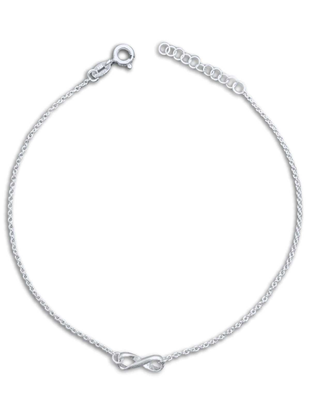 Infinity Symbol/Design Anklet/Ankle Bracelet/Ankle Chain - 925 Sterling Silver - Adjustable 9" to 10" Inch / 11" to 12" Inch (Extra Large) - Anklets for Women