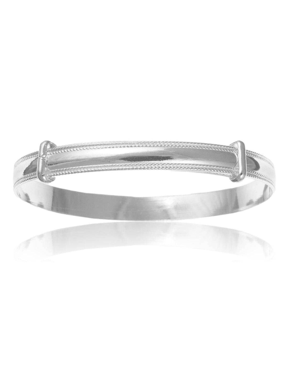 Plain Polished Expanding / Expandable / Adjustable Bangle Bracelet for Baby/Child/Children 