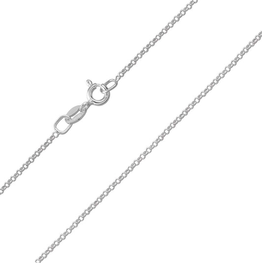 925 Sterling Silver 1.3/1.7/2.0/2.9/3.3 MM Belcher/Rolo Chain Necklace for Women Men Unise ##1-3mm&18-inches,1-3mm&22-inches,1-3mm&30-inches,1-3mm-round