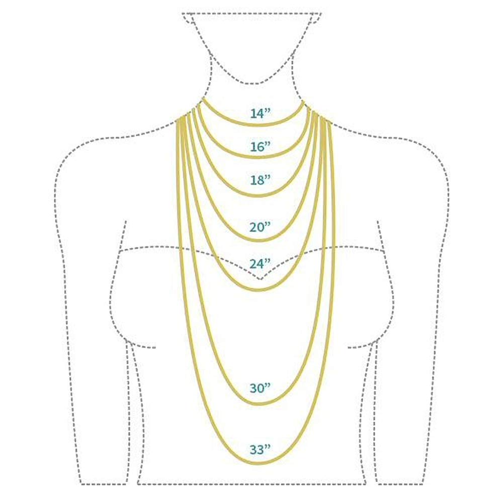 POPCORN Necklace Chain for Men Women Children - 925 Sterling Silver - Italian Made - Available in 7 Lengths & 2 Widths/Thicknesses