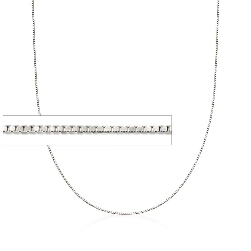 925 Sterling Silver 0.8/1.0/1.5 MM Box Link/Square Link Chain Necklace for Women Teenager 