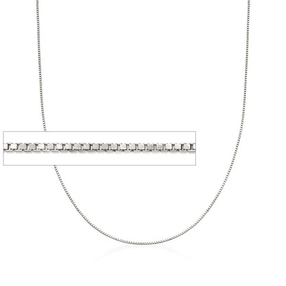 925 Sterling Silver 0.8/1.0/1.5 MM Box Link/Square Link Chain Necklace for Women Teenager 