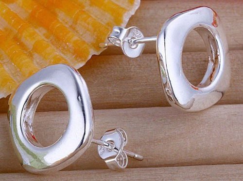 CUSHION Style Stud Earrings/Ear Studs for Women/Teenage/Girls - 925 Sterling Silver Plated