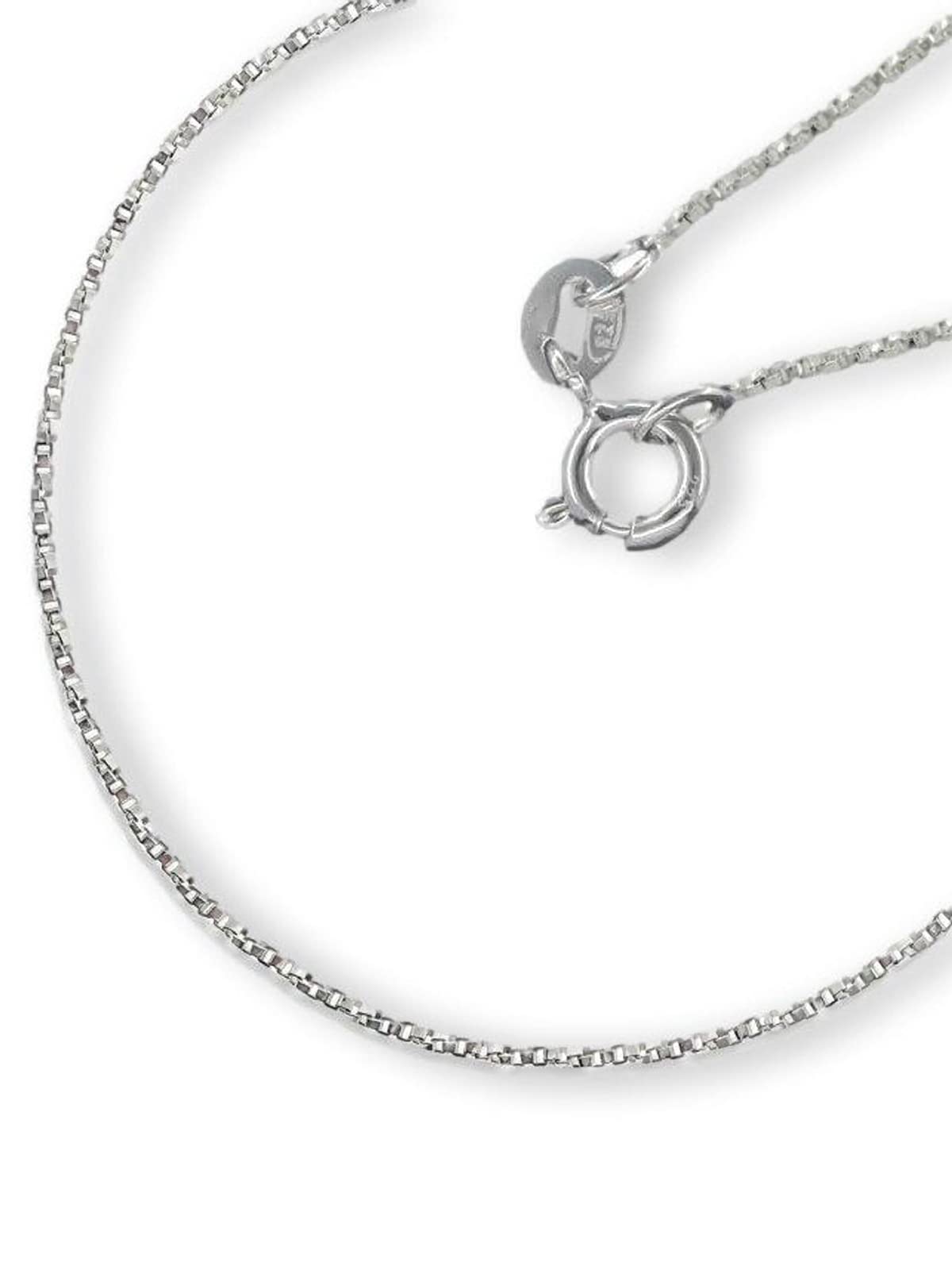 925 Sterling Silver 0.8/1.3/1.7mm Width TWISTED Venetian Square Link BOX CHAIN Necklace fo 