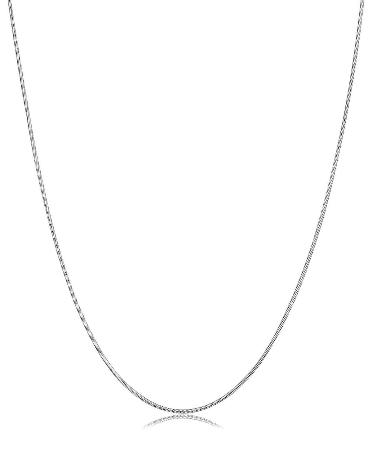 925 Sterling Silver 0.8/1.0/1.1/1.25/1.4 MM Round/Square/Diamond Cut SNAKE Chain Necklace 