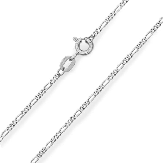 925 Sterling Silver 1.2/1.55/2.1 MM Diamond Cut Figaro Chain Necklace for Women Men Unisex ##1-2mm&16-inches,1-2mm&22-inches,1-2mm&24-inches