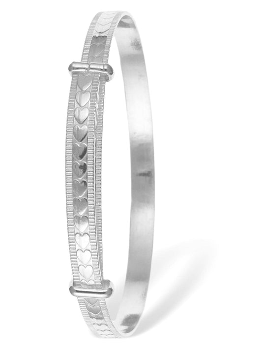 Heart Design / Pattern Expanding / Expandable / Adjustable Bangle Bracelet for Baby/Child/ ##heart-1-baby-large,heart-1-baby-medium,heart-1-baby-small,heart-1-child,heart-1-women