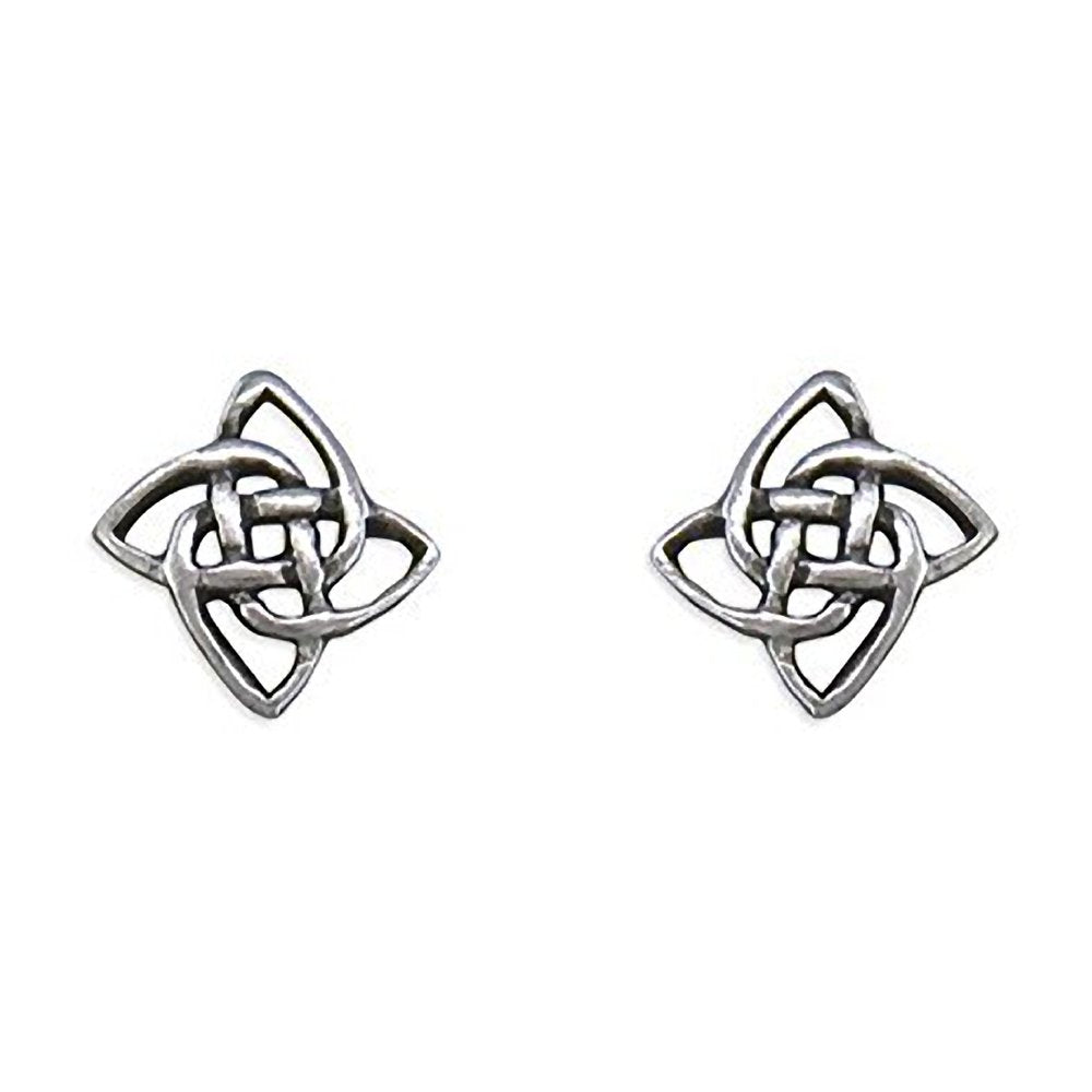 Irish Celtic Knot Sterling Silver Stud Earrings/Ear Studs for Women/Teenage/Girls - 925 Sterling Silver - Unusual Irish Jewellery