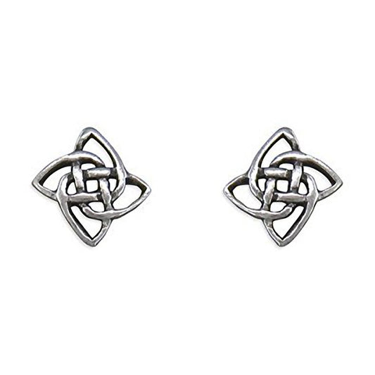 Irish Celtic Knot Sterling Silver Stud Earrings/Ear Studs for Women/Teenage/Girls - 925 Sterling Silver - Unusual Irish Jewellery