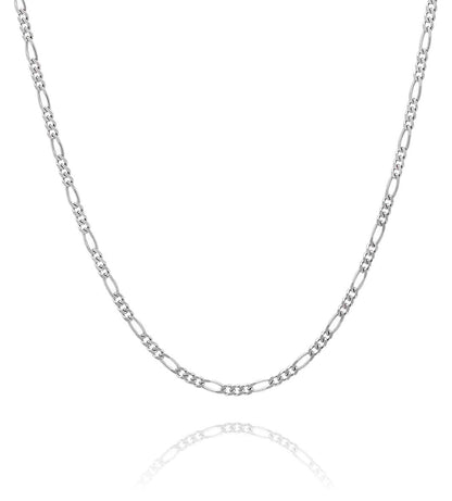925 Sterling Silver 1.4/2.2/2.8/3.6 MM Figaro Chain Necklace for Women Men Unisex - 16" 18 