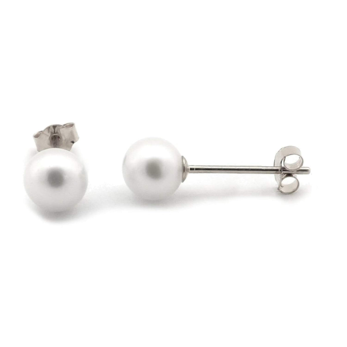 3MM Petite White Pearl Sterling Silver Stud Earrings/Ear Studs for Women Ladies Girls - Small and Discreet - 925 Sterling Silver