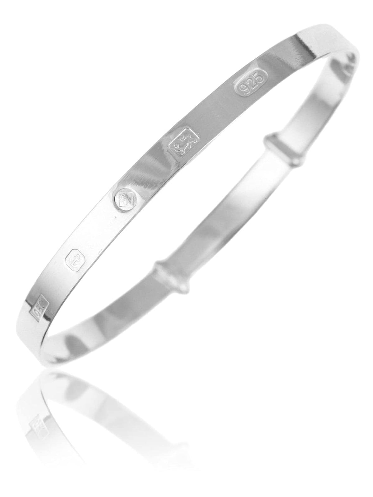 4MM / 6MM Wide Feature Hallmark Expanding / Expandable / Adjustable Bangle Bracelet for Ba 