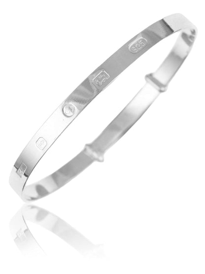 4MM / 6MM Wide Feature Hallmark Expanding / Expandable / Adjustable Bangle Bracelet for Ba 