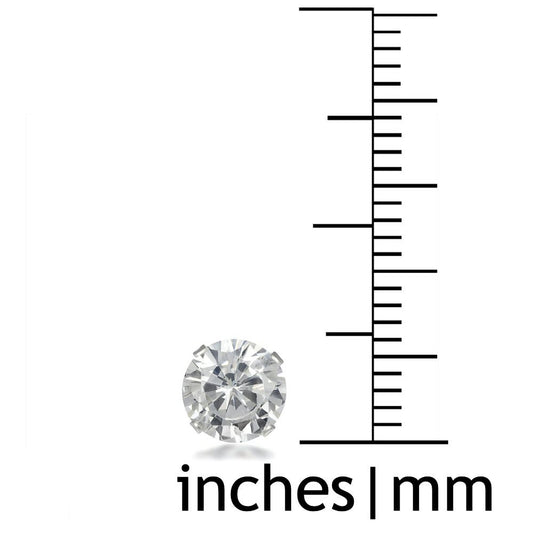 6MM Half Disco Ball Sterling Silver Stud Earrings/Ear Studs for Women Ladies Girls - 925 S ##black