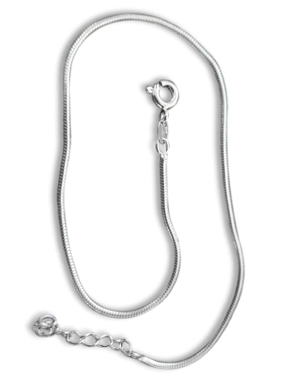 Snake Chain Link Sterling Silver Anklet/Ankle Bracelet/Ankle Chain - 925 Sterling Silver - 