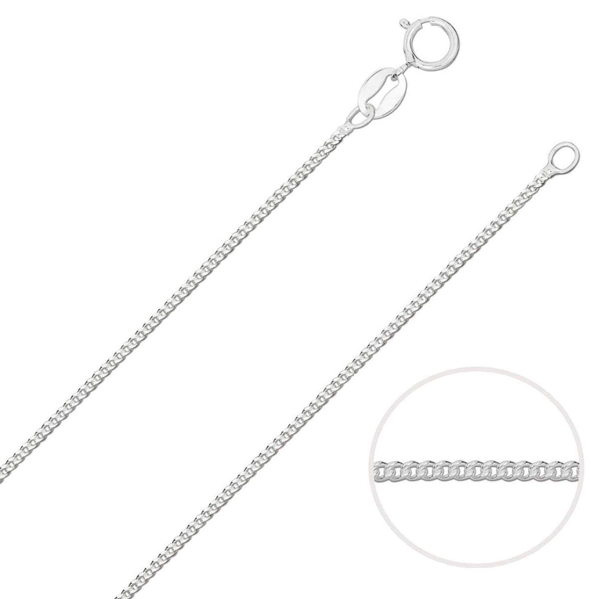 925 Sterling Silver 1.2/1.75/2.1/2.8 MM Curb Chain Necklace for Women Men Unisex - 16 18 2 