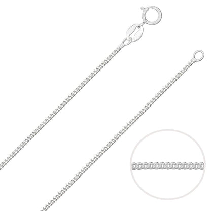 925 Sterling Silver 1.2/1.75/2.1/2.8 MM Curb Chain Necklace for Women Men Unisex - 16 18 2 