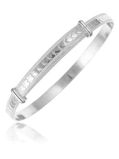 Heart Design / Pattern Expanding / Expandable / Adjustable Bangle Bracelet for Baby/Child/ 