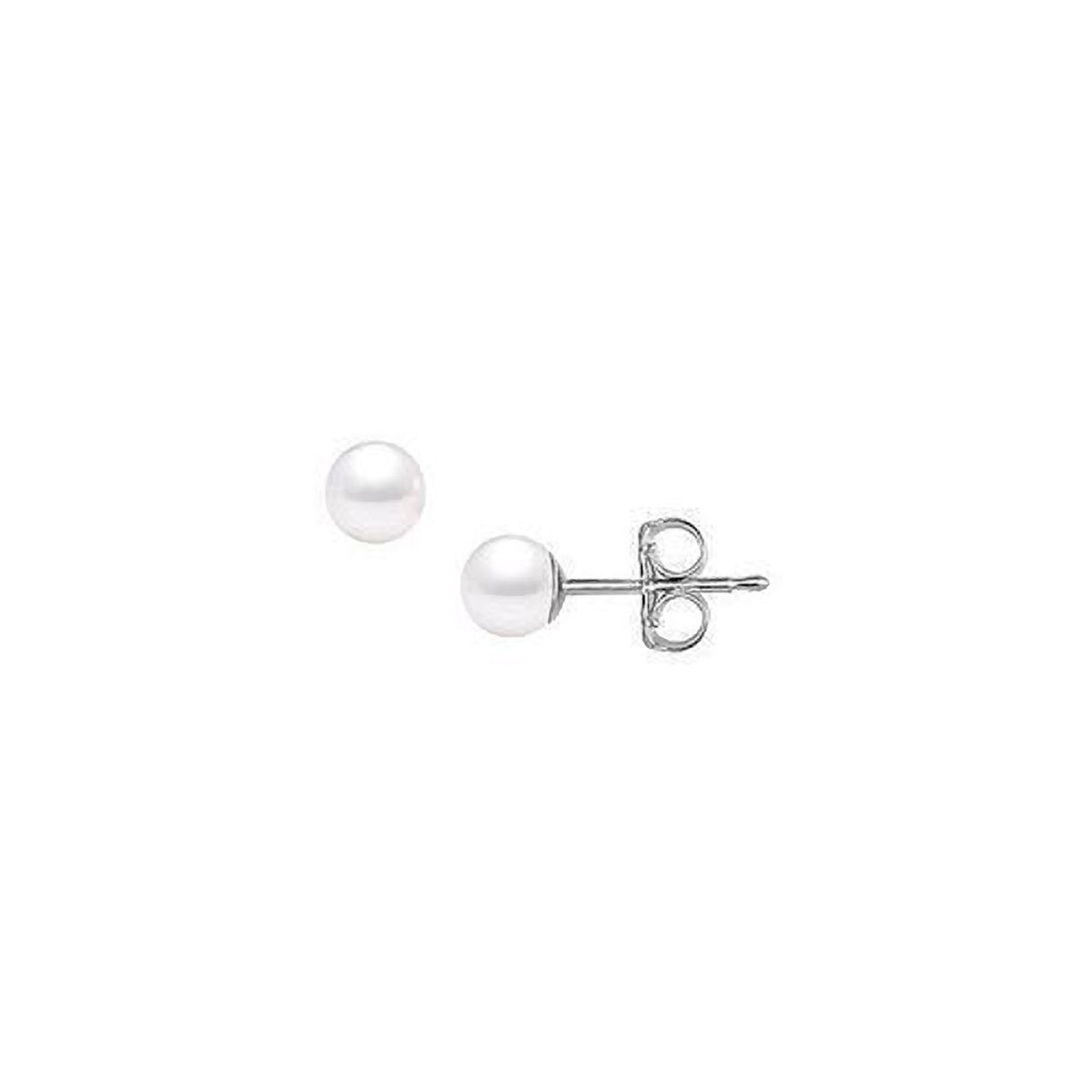 4MM Pearl Sterling Silver Stud Earrings/Ear Studs - Small & Discreet