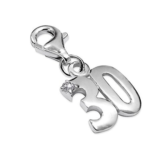 Family Clip On Charms Collection - Sterling Silver Clip On Charm Pendant with Lobster Clas ##30-cz