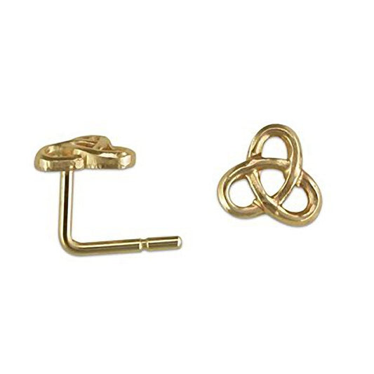 9ct Yellow Gold Celtic Knot/Loops Nose Stud - Body Piercing Jewellery